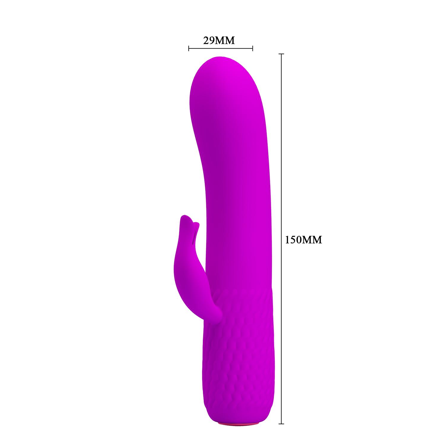 PRETTY LOVE - Omar, Mini Silicone vibrator, 12 functions of vibration, rechargeable. 29 mm-150 mm, purple PRETTY LOVE - Omar, Mini Silicone vibrator, 12 functions of vibration, rechargeable. 29 mm-150 mm, purple