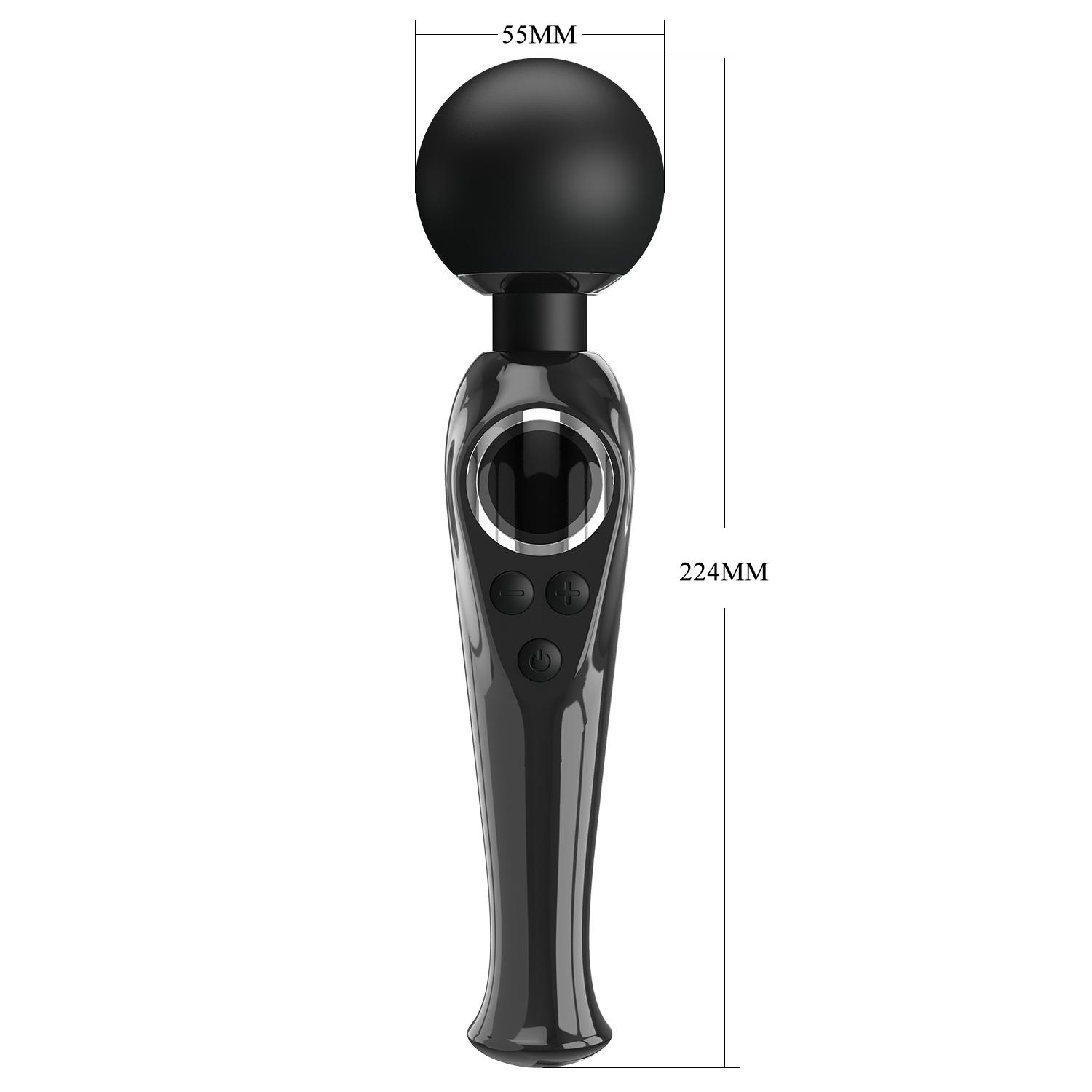 PRETTY LOVE - Stavros the Great LED Wand Massager 22,5 cm, Black PRETTY LOVE - Stavros the Great LED Wand Massager 22,5 cm, Black