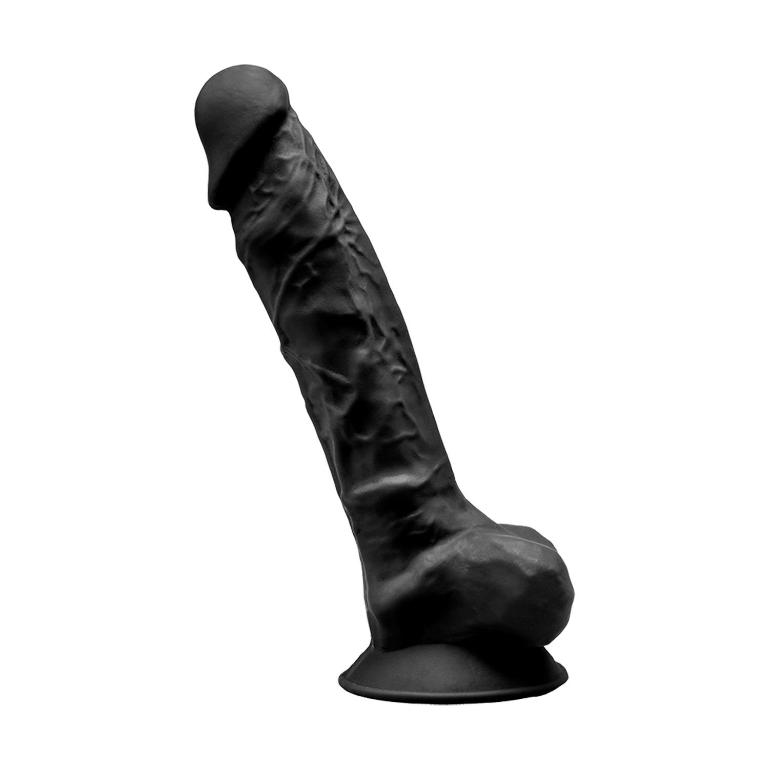 SILEXD Premium Silicone Dildo Model 1, 23 cm, Black