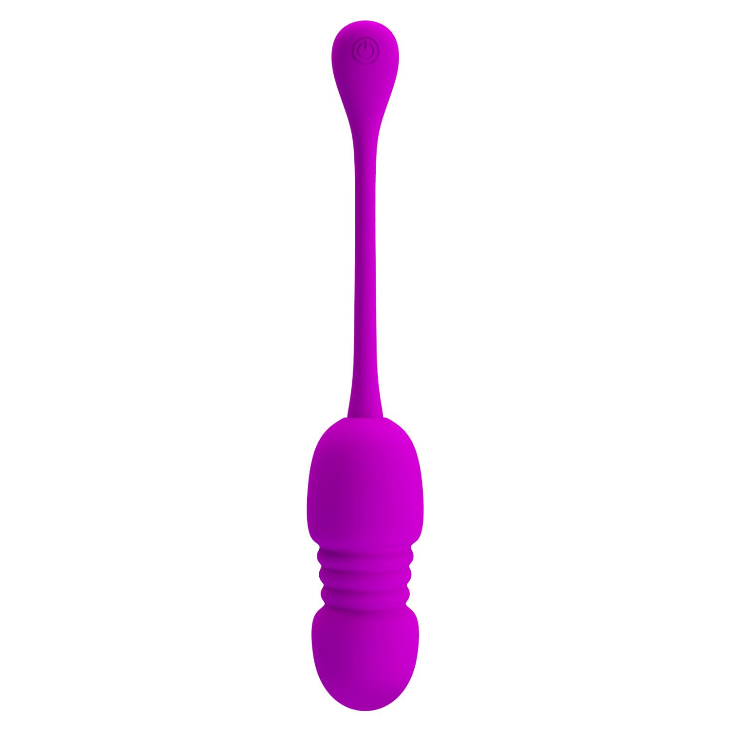 PRETTY LOVE - Callieri, Rechargeable thrusting bullet, 12 functions of vibration, with ON/OFF button on the tail, available by remote control, or independent control without remore, Silicone material 31*200