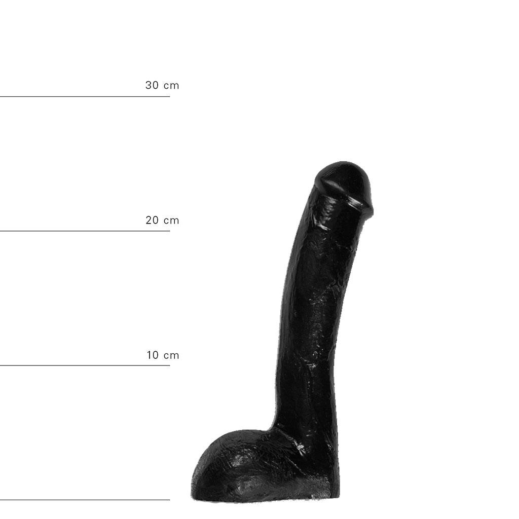 All Black Dildo Adam, 24 cm