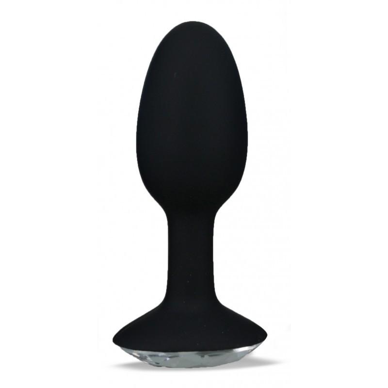 Crystal Amulet Silicone Butt Plug S, Black, 8,5 cm