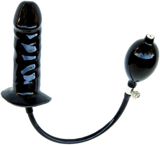 MISTER B Inflatable Solid Cock Plug, S, Black