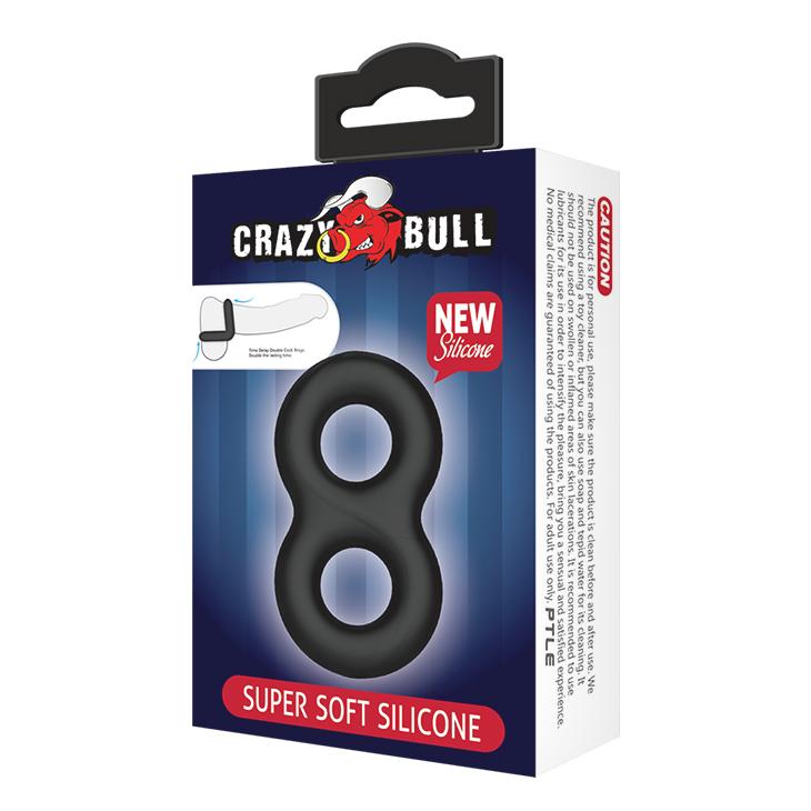 CRAZY BULL - Boven, SUPER SOFT SILICONE,  cock ring L:80mm  W:45mm  H:13mm