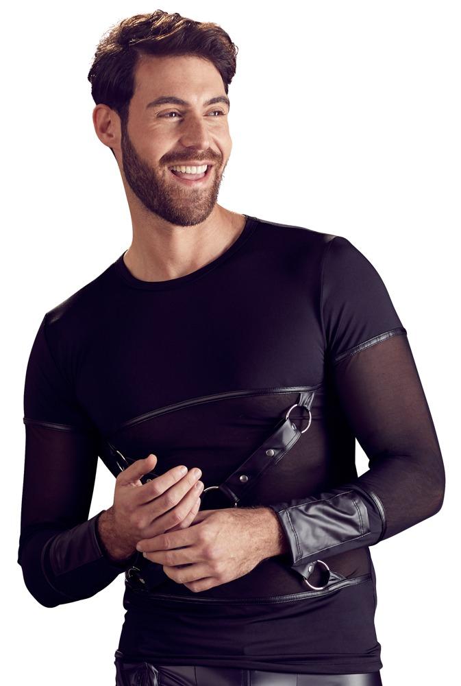 NEK Shirt longsleeve  with removeable chest harness L, black