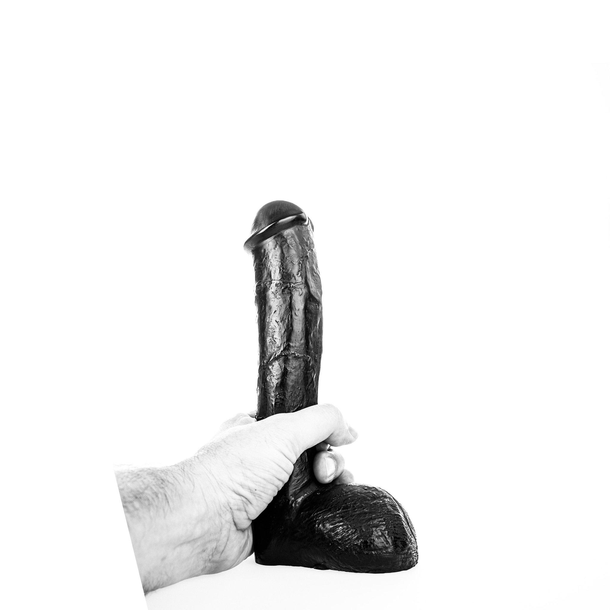 All Black Dildo Adam, 24 cm