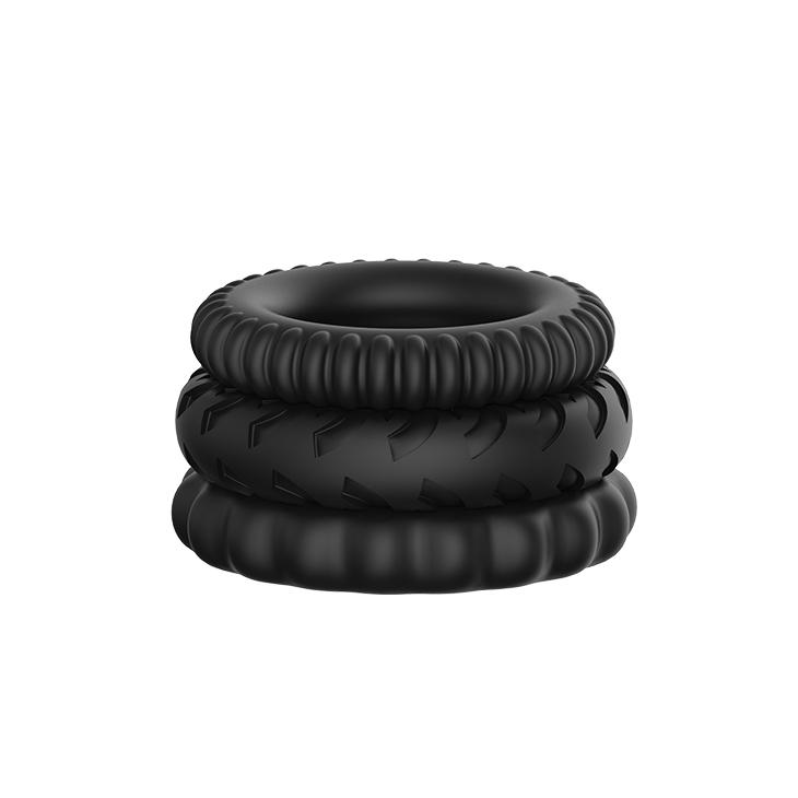 BAILE - Titan Ring, 3 in one silicone rings, 3 different styles ':19mm  ':19mm  ':22mm