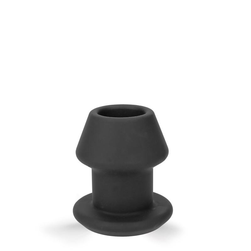 RudeRider Hollow Anal Plug Medium Black