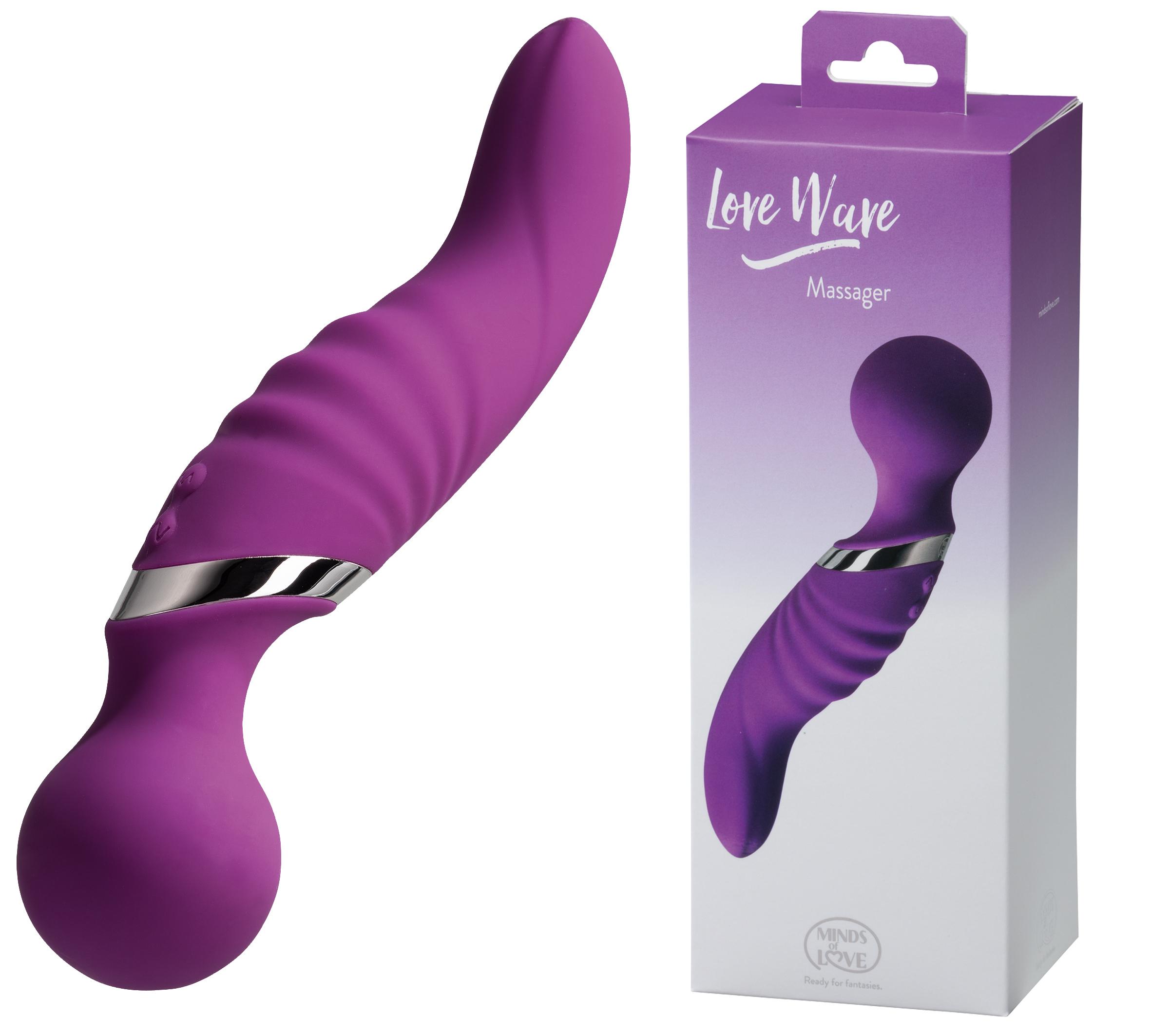 Minds of Love, Love Wave Massager, Purple, 21 cm