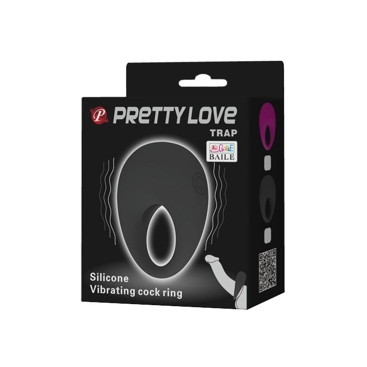 PRETTY LOVE - Trap, Cock ring with vibration, silicone, 3 LR41 batteries, ':27mm L:56mm PRETTY LOVE - Trap, Cock ring with vibration, silicone, 3 LR41 batteries, ':27mm L:56mm