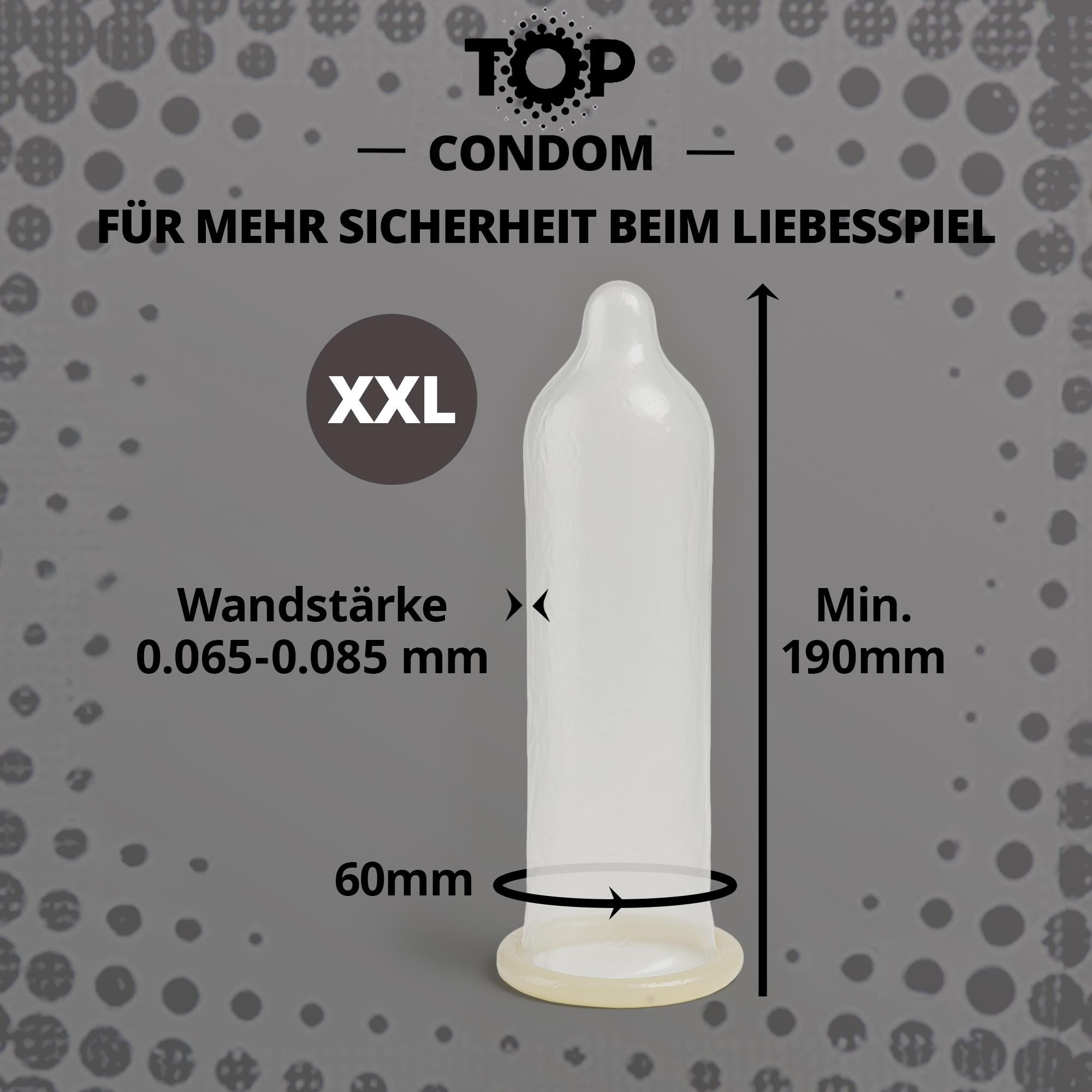 TOP Condoms XXL: Big Bang - XXL, Packs of 12