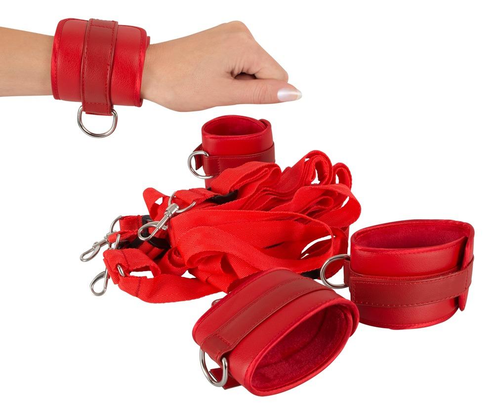 Bad Kitty Bed Restraint Set, red