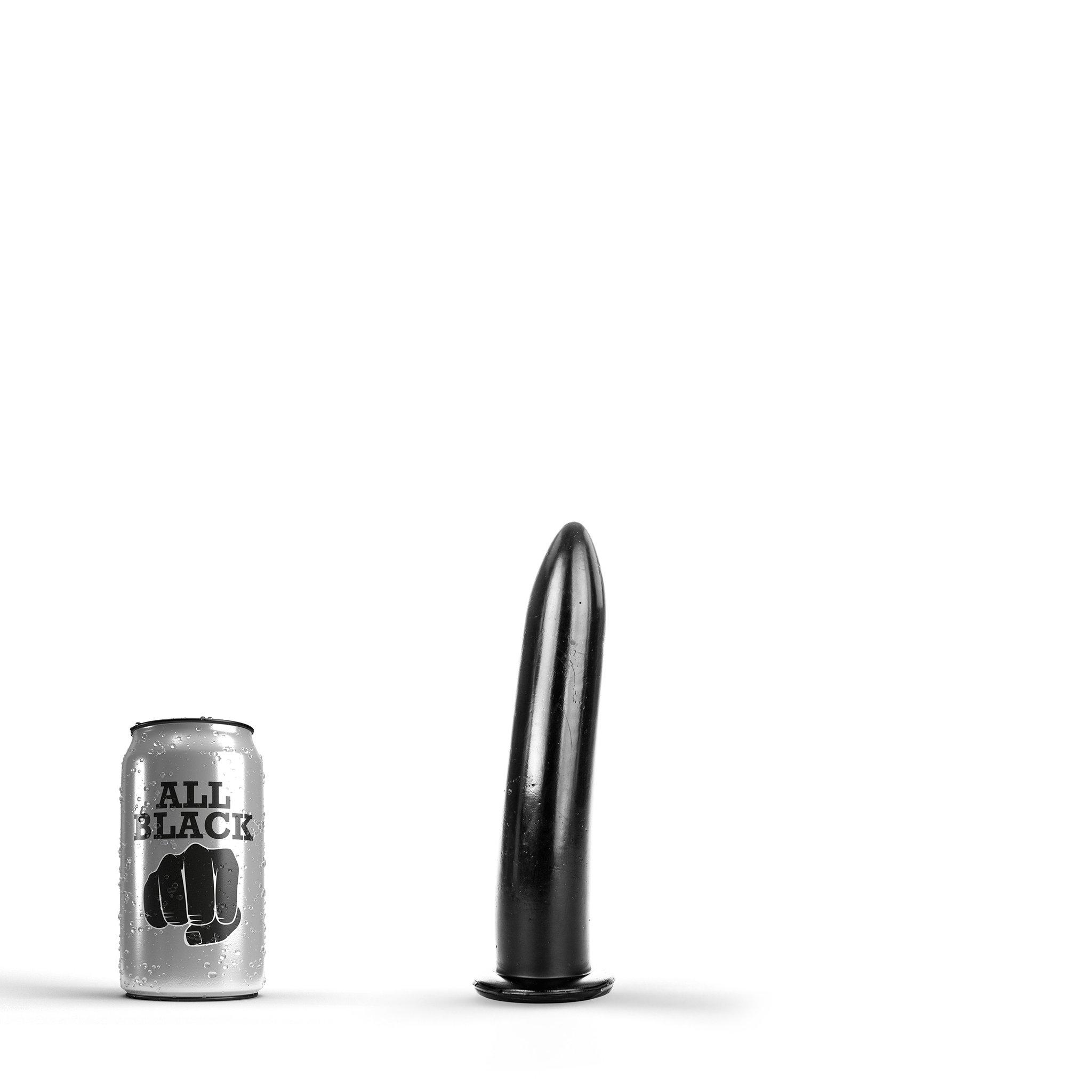 All Black Dildo Bullet, 20 cm