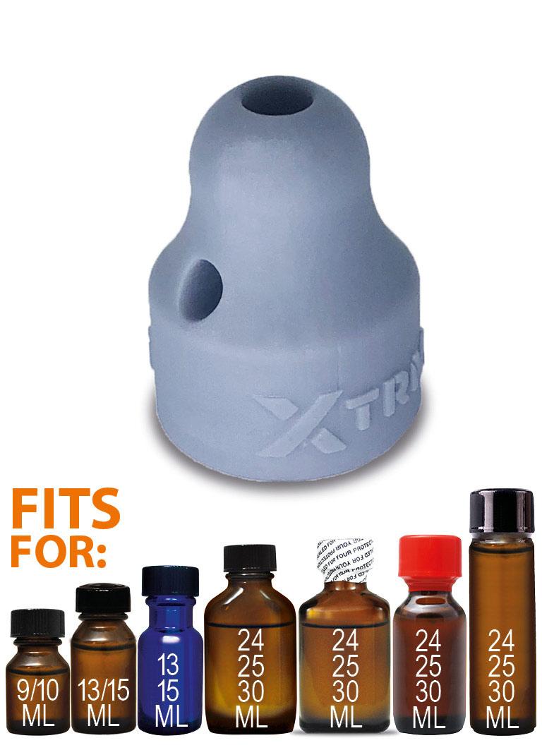 XTRM Booster Small, Poppers Inhaler for Most Bottles, Gray, Ø 2 cm (0,8 in)