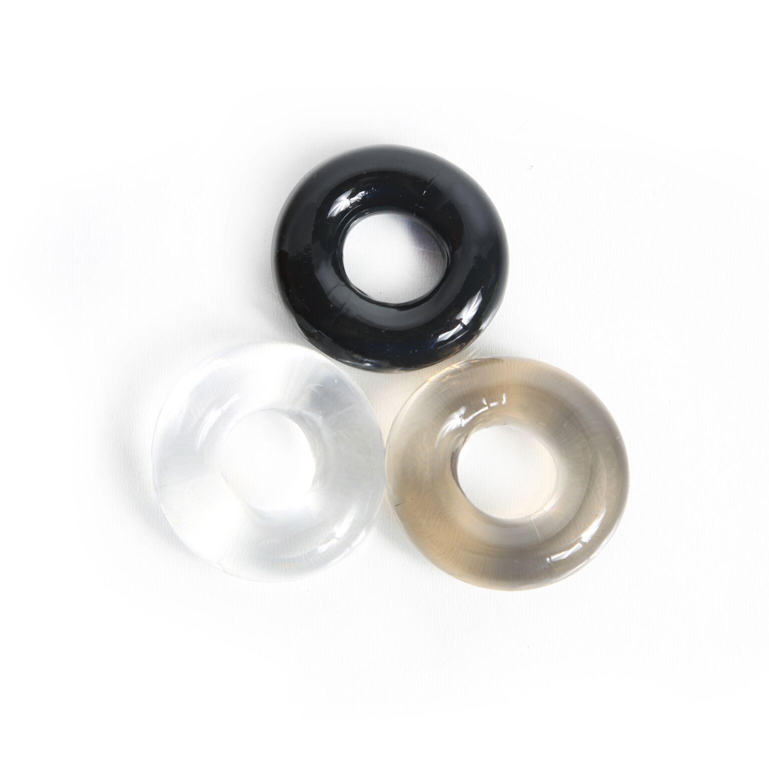 Rascal The D-Ring X3, 3 Donut Cockrings, Multicolor, OS