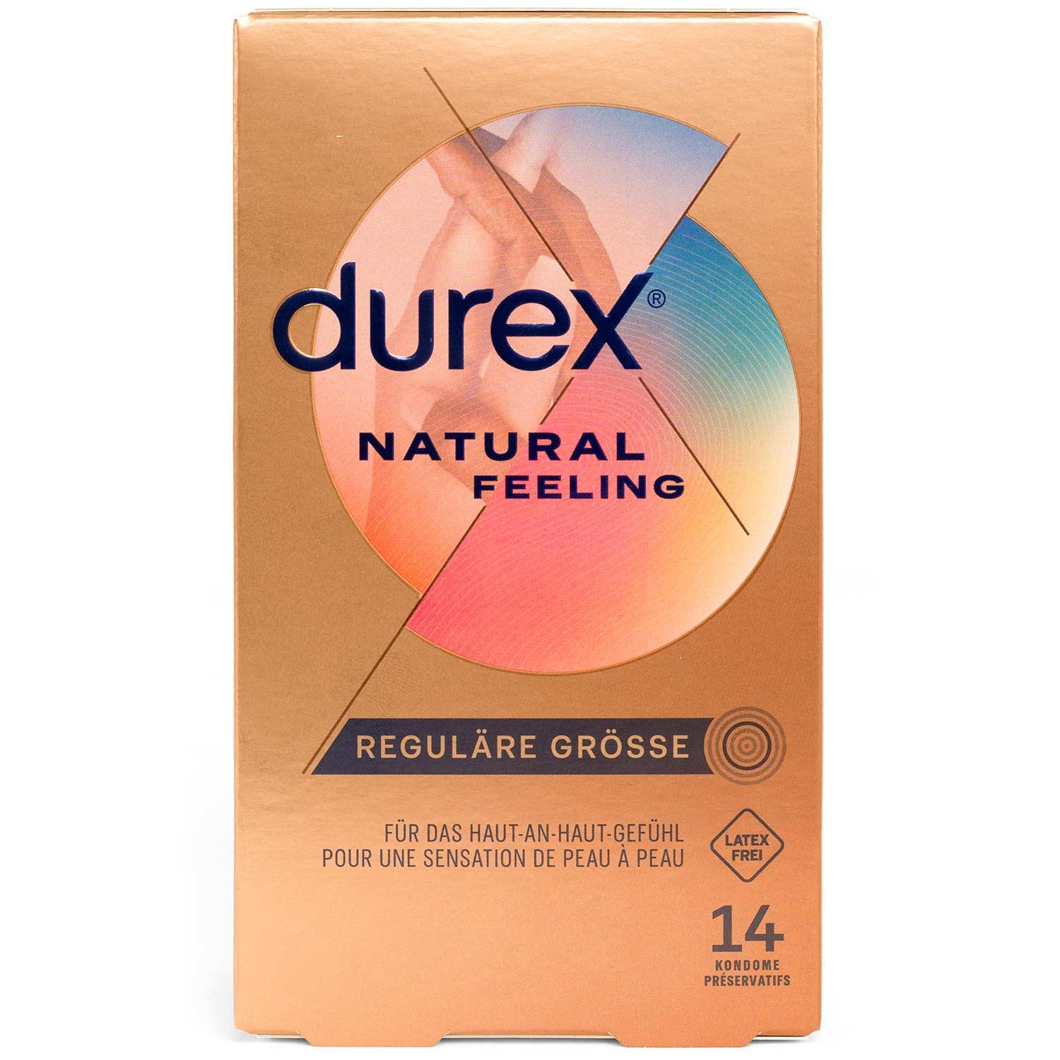 Durex Natural Feeling Condoms 14 pcs, Latex Free, with Reservoir, Ø 56mm, 200mm