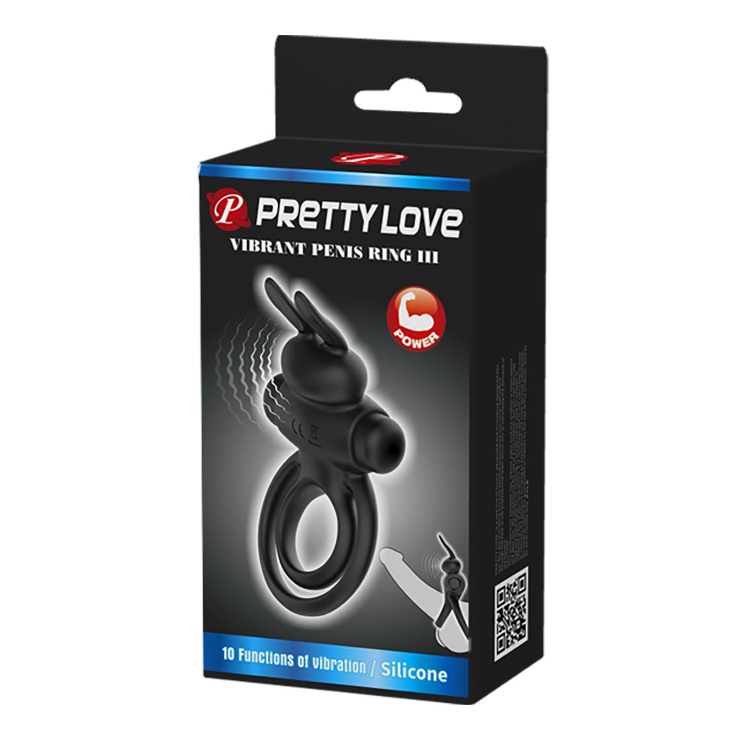 PRETTY LOVE - Vibrant Penis Ring, Black PRETTY LOVE - Vibrant Penis Ring, Black