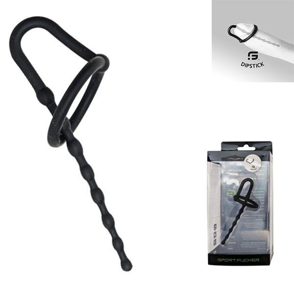 Sport Fucker Dipstick Sounding & Cockring, Black Sport Fucker Dipstick Sounding & Cockring, Black