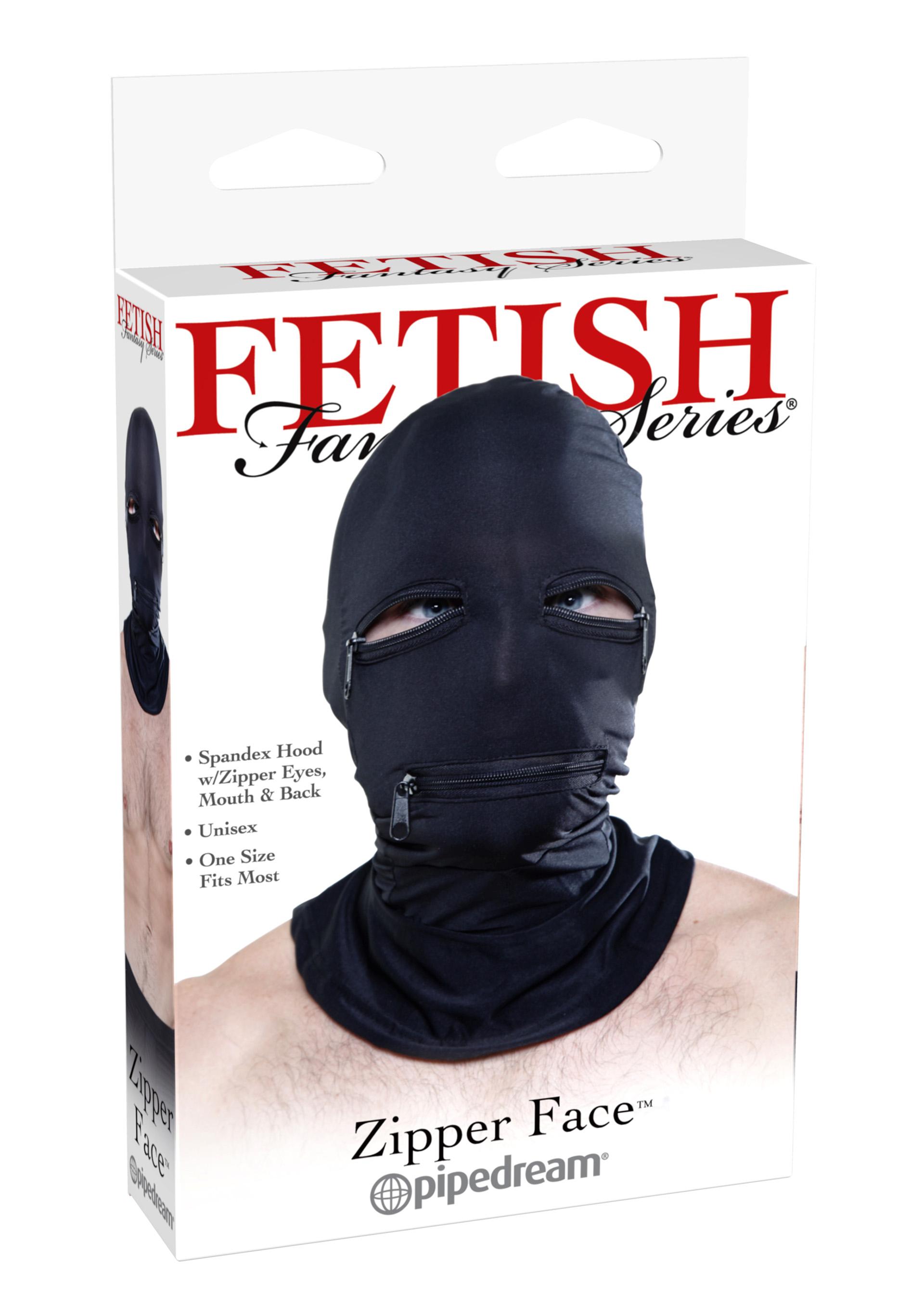 Fetish Fantasy Series, Zipper Face, Spandex, Black