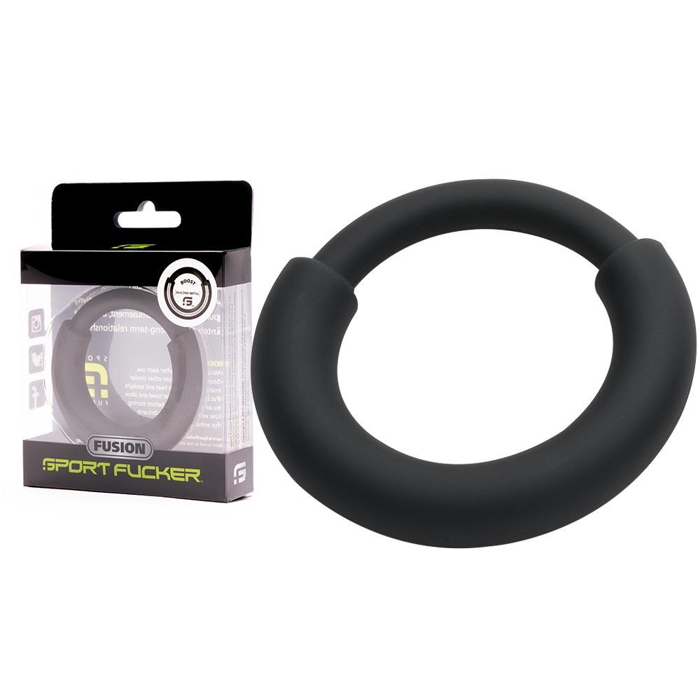 Sport Fucker Silicone Steel Fusion Ring Boost Large, Black