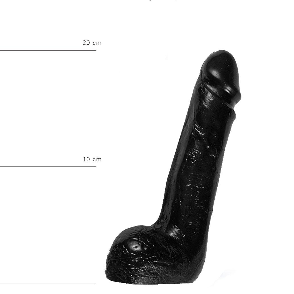 All Black Dildo Martin, 22 cm