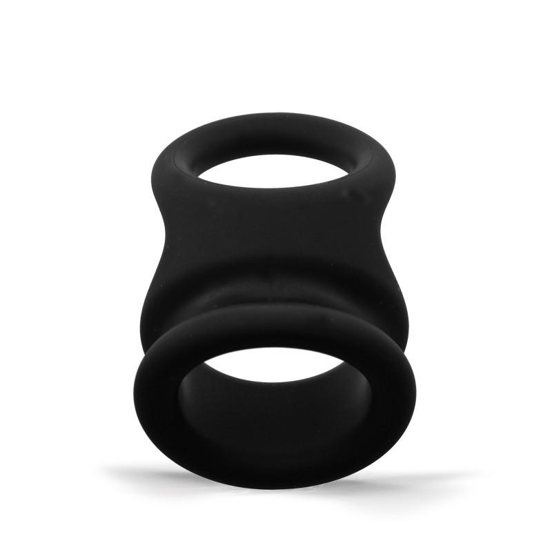 RudeRider Shaft and Ball Ring Thick Medium, Ball Stretcher, Black