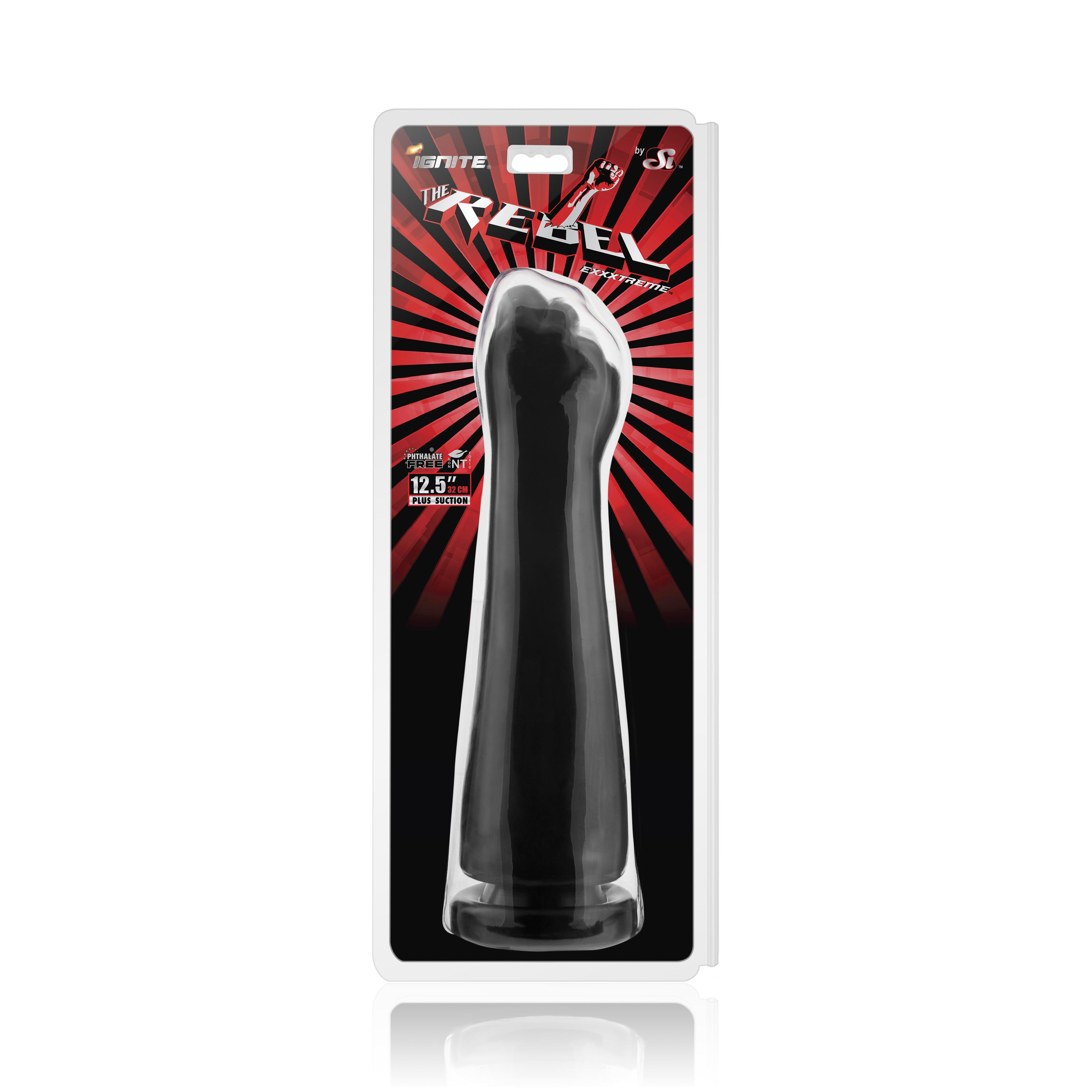 SI IGNITE The Rebel Exxxtreme with suction, 32 cm, Black