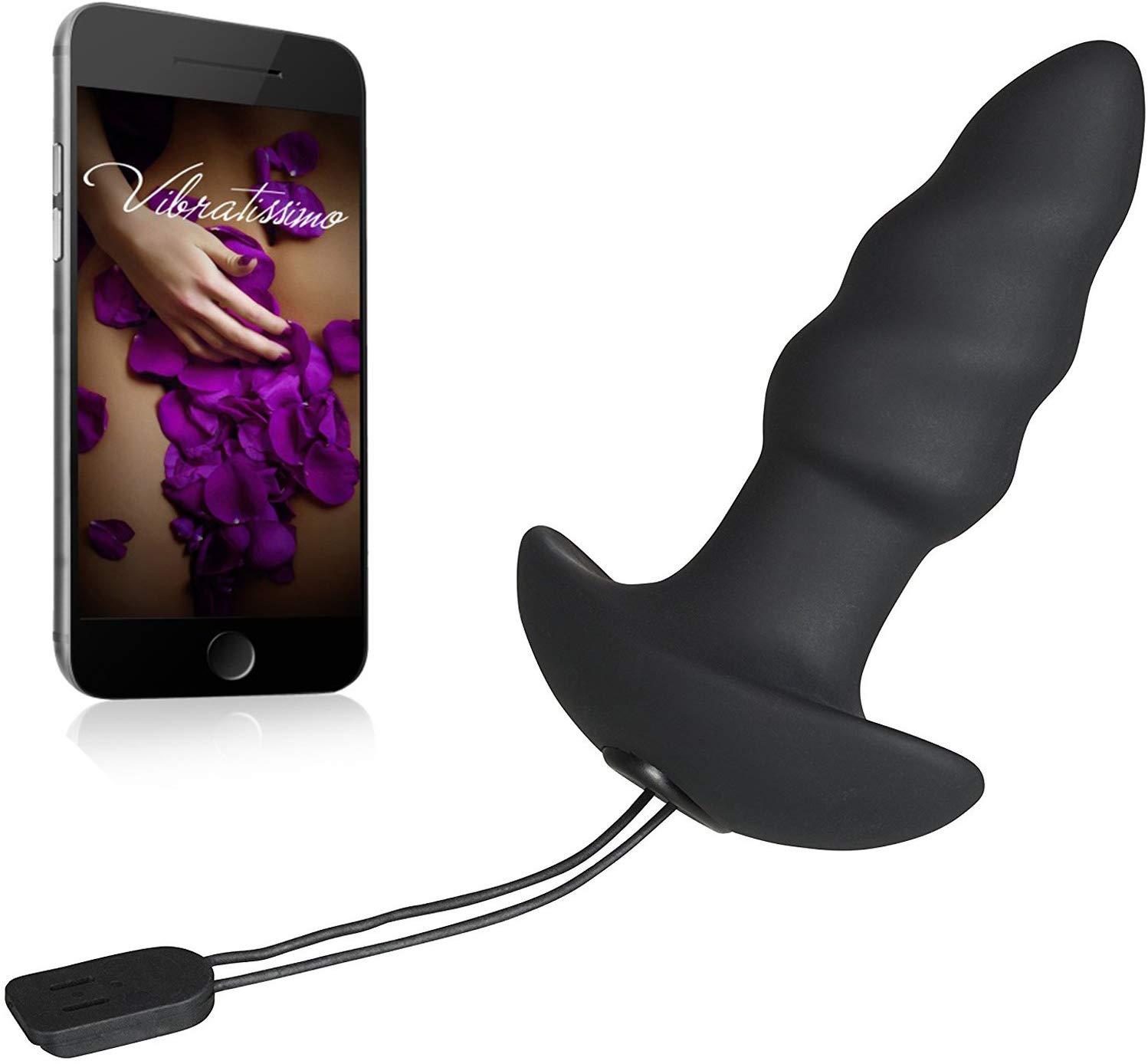 AMOR Vibratissimo Anal Plug, Black, 13 cm