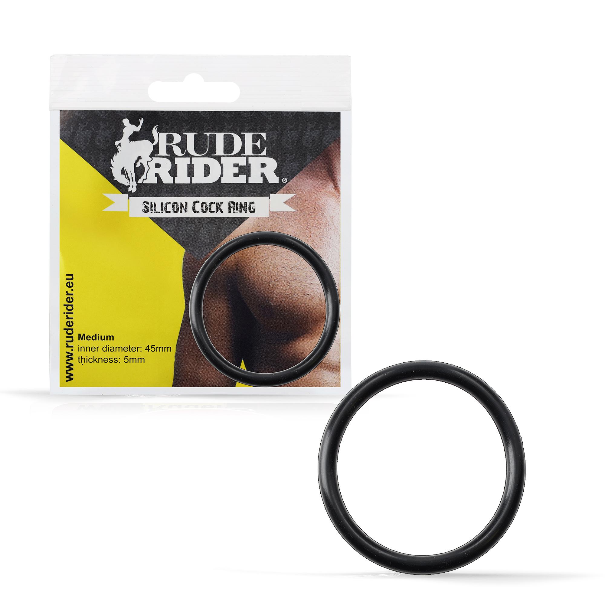 RudeRider Silicone Cock Ring Thin Small Black RudeRider Silicone Cock Ring Thin Small Black
