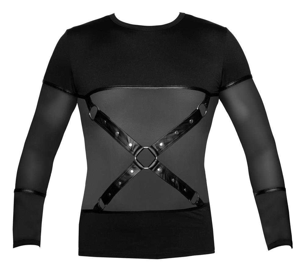 NEK Shirt longsleeve  with removeable chest harness L, black