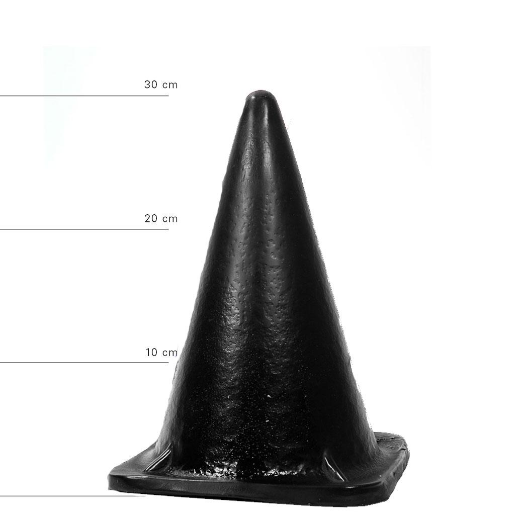 All Black Dildo Big Cone, 31 cm