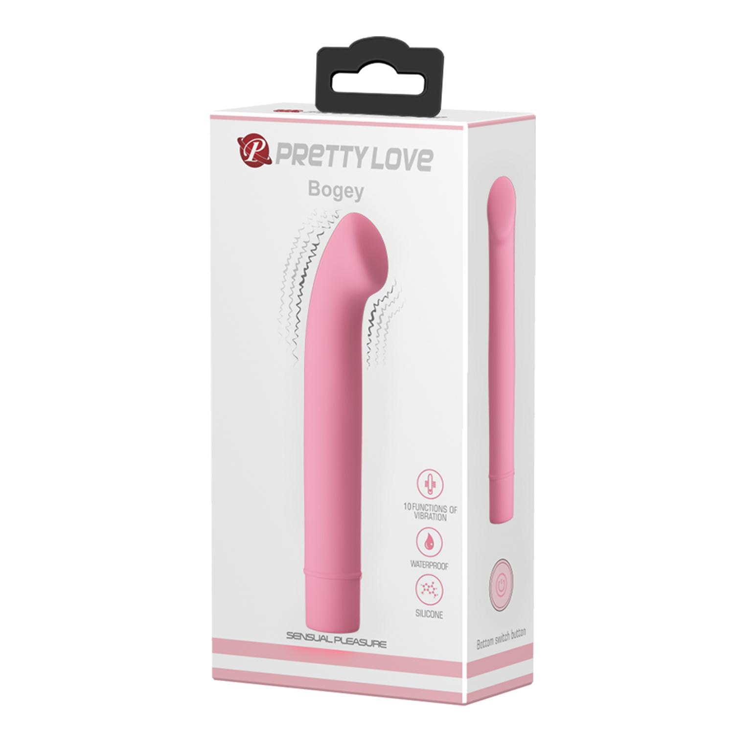 PRETTY LOVE - Bogey, Silicone,
10 functions of vibration,
1AA battery 26-150 PRETTY LOVE - Bogey, Silicone,
10 functions of vibration,
1AA battery 26-150