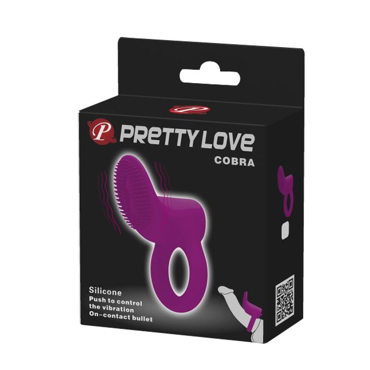 PRETTY LOVE - Cobra, Cock ring, on-contact vibrator, silicone, 2 LR1130 batteries ':26mm L:76mm PRETTY LOVE - Cobra, Cock ring, on-contact vibrator, silicone, 2 LR1130 batteries ':26mm L:76mm