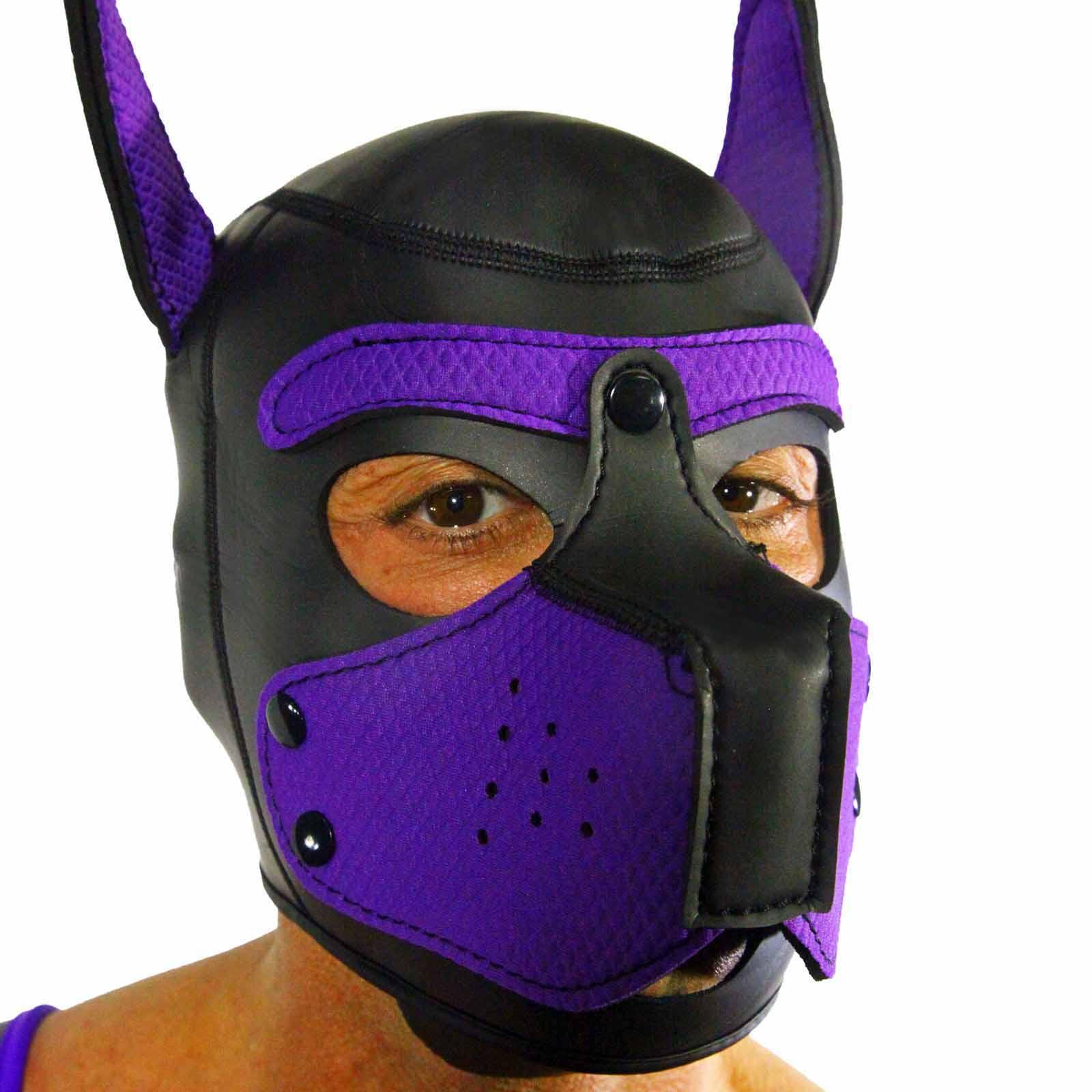 RudeRider Neoprene Puppy Hood Purple, M size