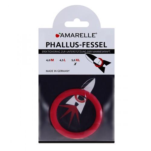 AMARELLE Phallus-Fessel, Latex Cockring, XL, Red, ¯ 50 mm