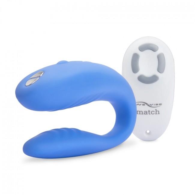 We-Vibe Match Couples Vibrator, Blue, 7,5 cm