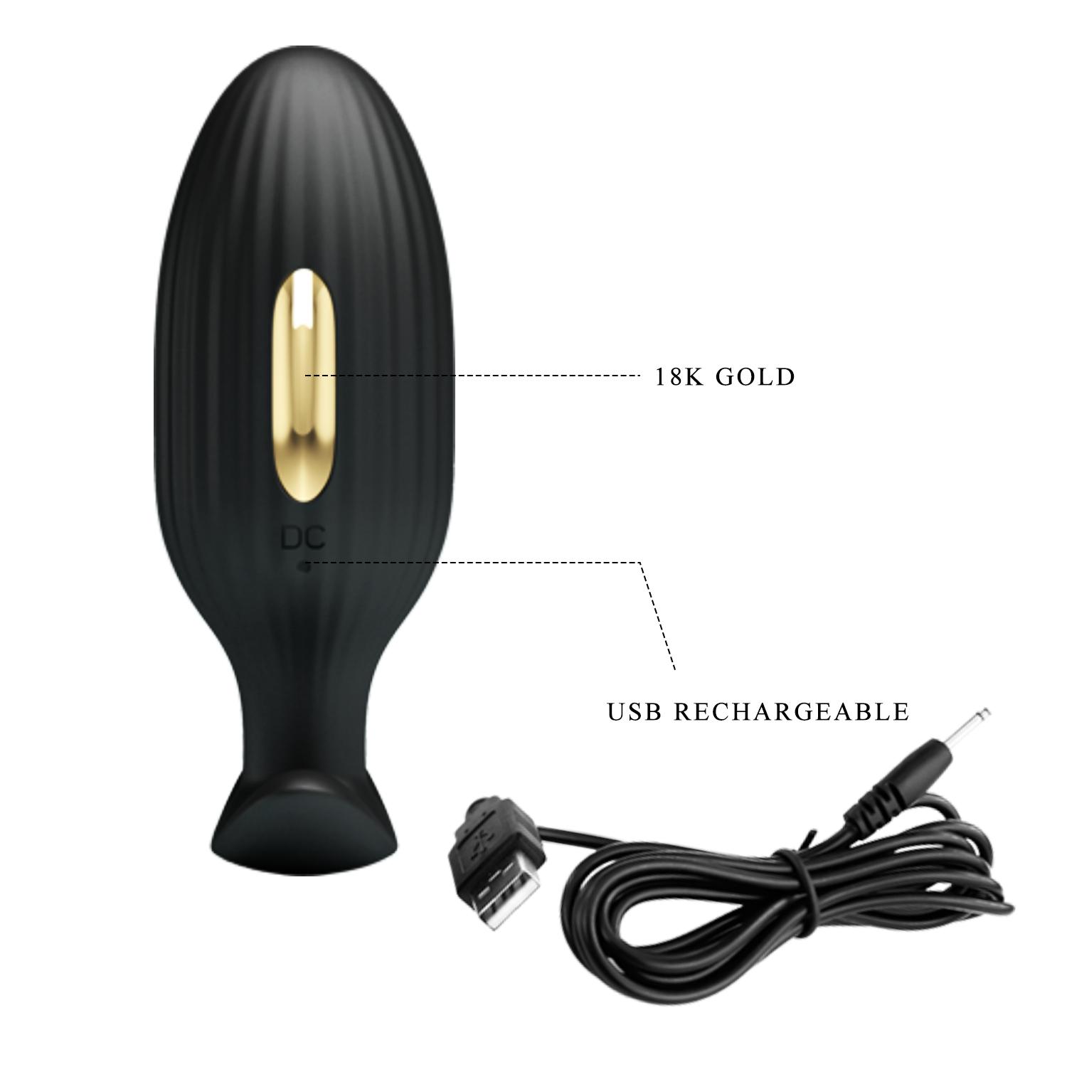 PRETTY LOVE - Thor Plug, Black, 34 mm PRETTY LOVE - Thor Plug, Black, 34 mm