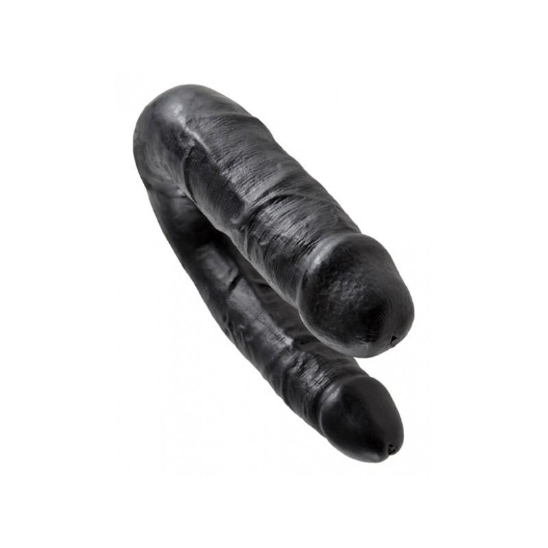 KING COCK U-Shaped Medium Double Trouble, 34,6 cm, Black