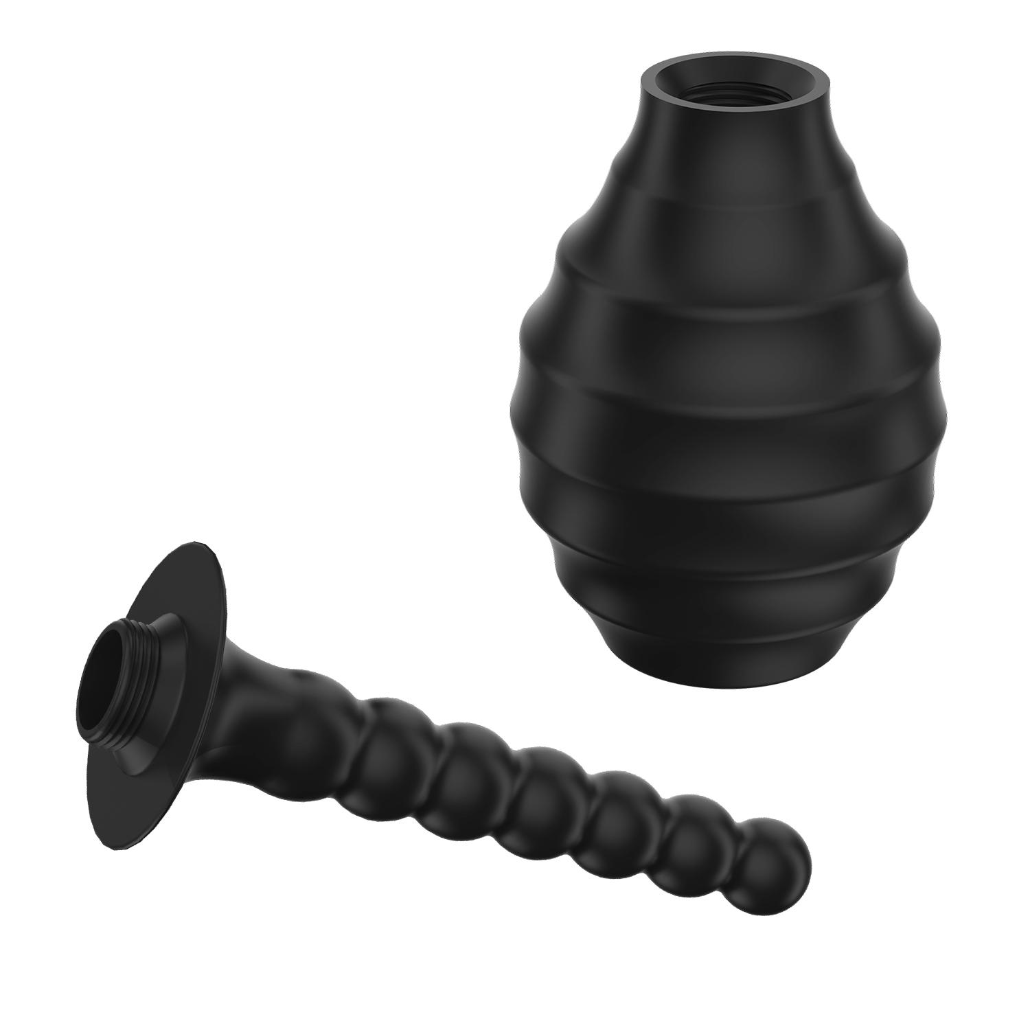 MR PLAY - Anal Douche, Anal Douche Enema Cleaner'the nozzle length: 145mm'capacity: 330ml, Color: black 89-262