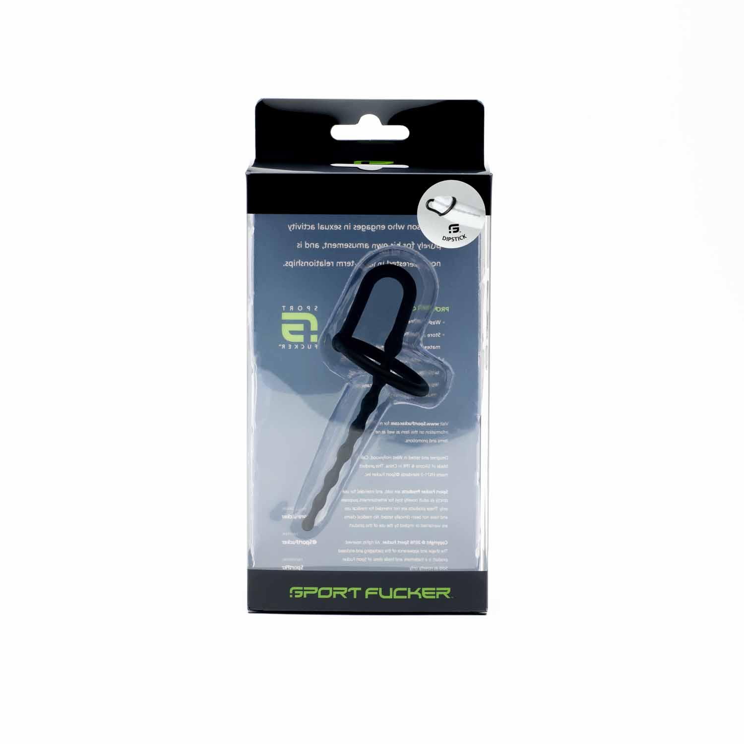 Sport Fucker Dipstick Sounding & Cockring, Black Sport Fucker Dipstick Sounding & Cockring, Black