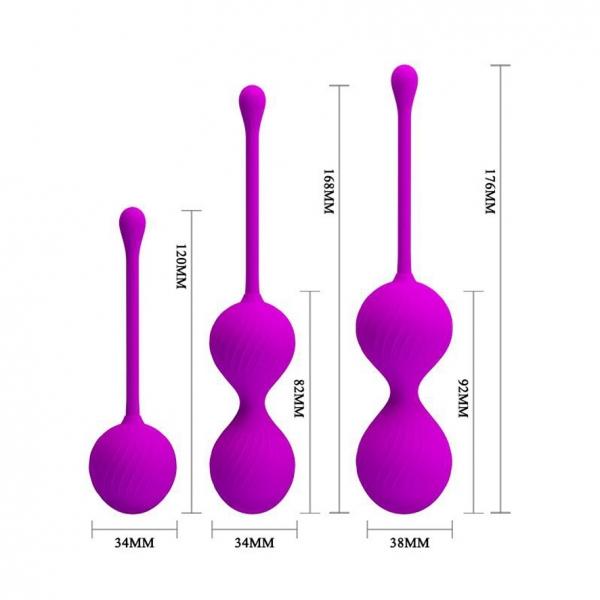 Pretty Love Kegel Love Balls, Purple, 17,6 cm