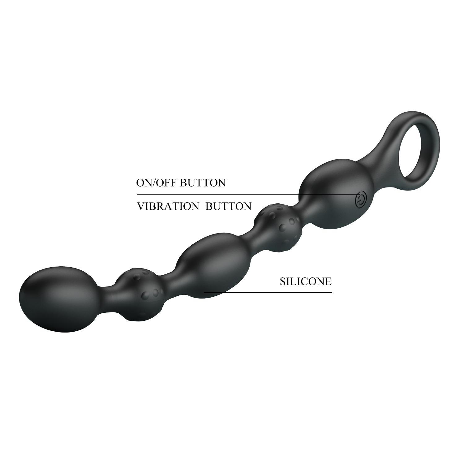 PRETTY LOVE - Van, Fully Silicone Anal Beads, 10 Functions of Vibration, USB rechargeable. 24-248