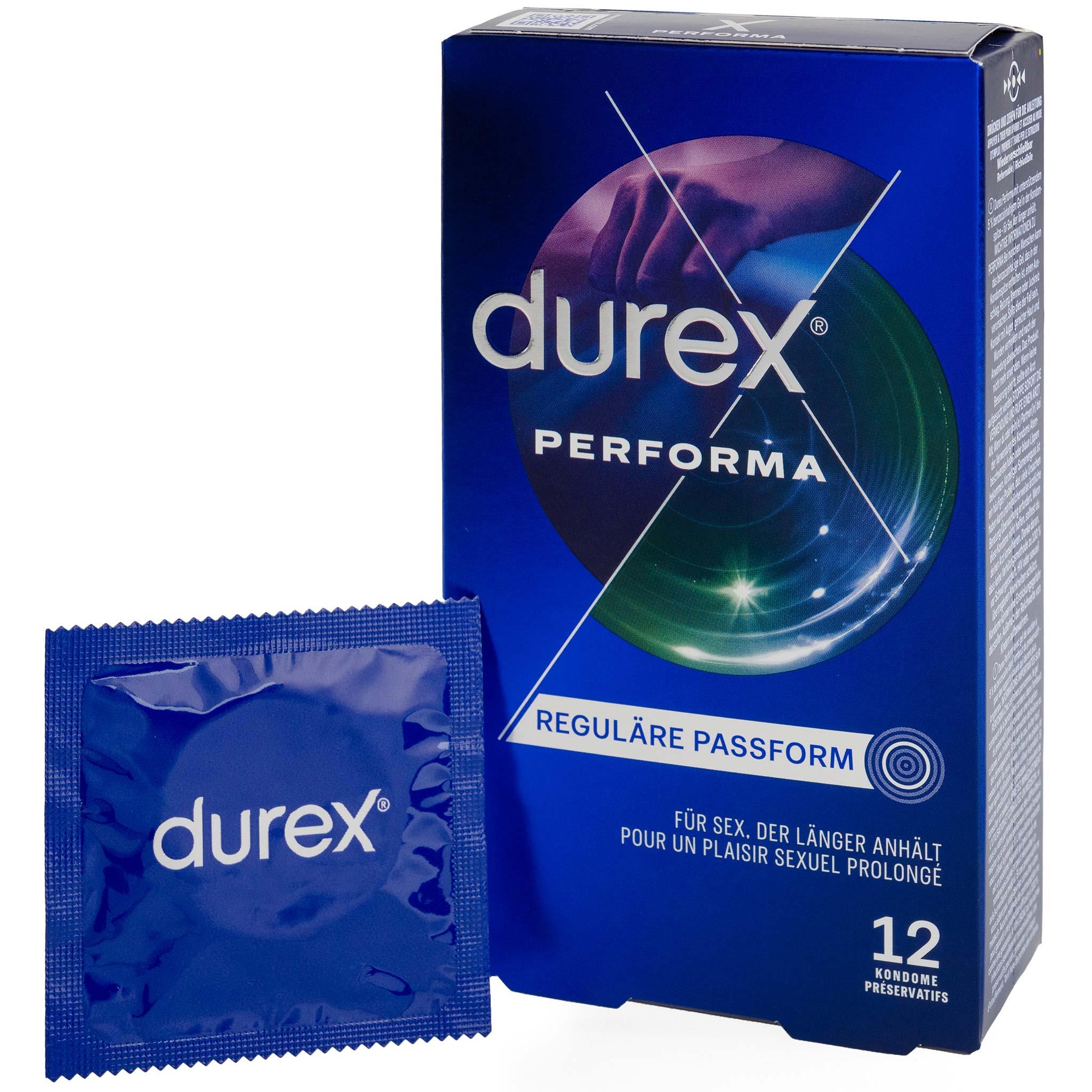 Durex Performa Condoms 12 pcs, with Reservoir, with Delay Effect, Ø 56mm, 200mm