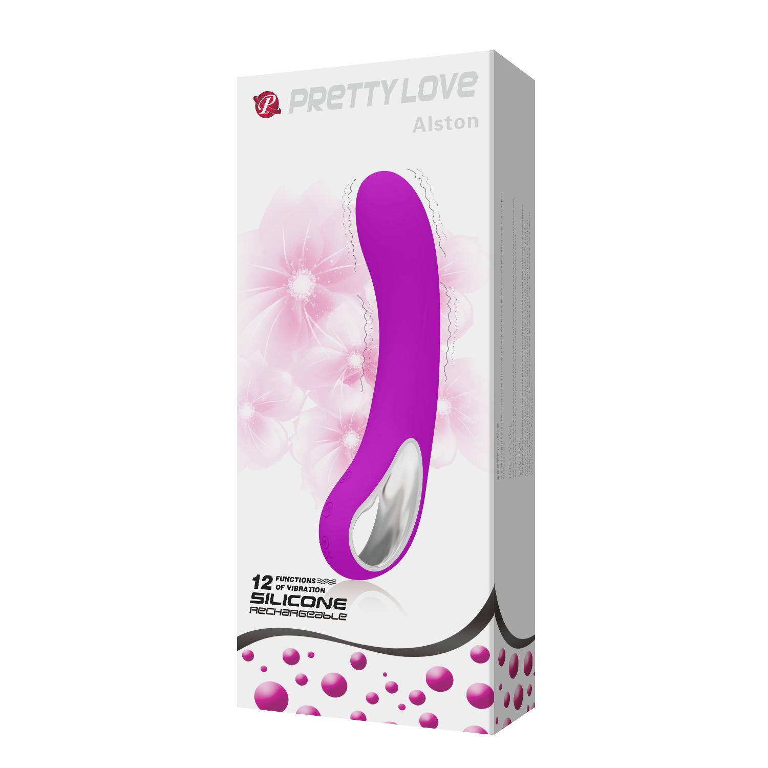 PRETTY LOVE - Alston, 12 functions of vibration, waterproof, silicone,USB rechargeable ':35mm L:200mm PRETTY LOVE - Alston, 12 functions of vibration, waterproof, silicone,USB rechargeable ':35mm L:200mm