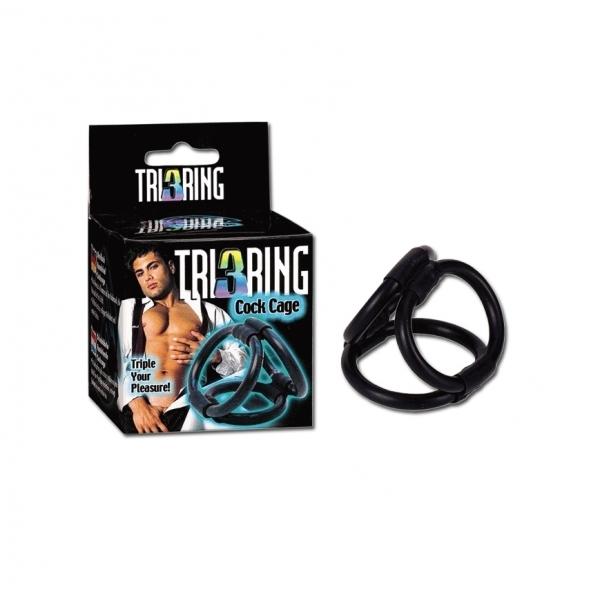 TRI3RING Cock Cage, Black