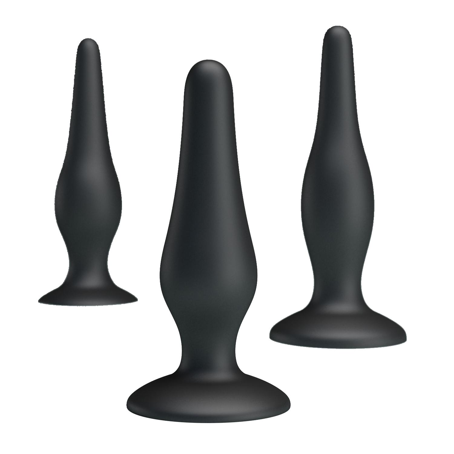 PRETTY LOVE - Beginner'S Mini Anal Kit, Silicone Butt Plug, 3 different sizes in One, for beginner ''25mm
L'85mm
''28mm
L'115mm
''35mm
L'130mm PRETTY LOVE - Beginner'S Mini Anal Kit, Silicone Butt Plug, 3 different sizes in One, for beginner ''25mm
L'85mm
''28mm
L'115mm
''35mm
L'130mm
