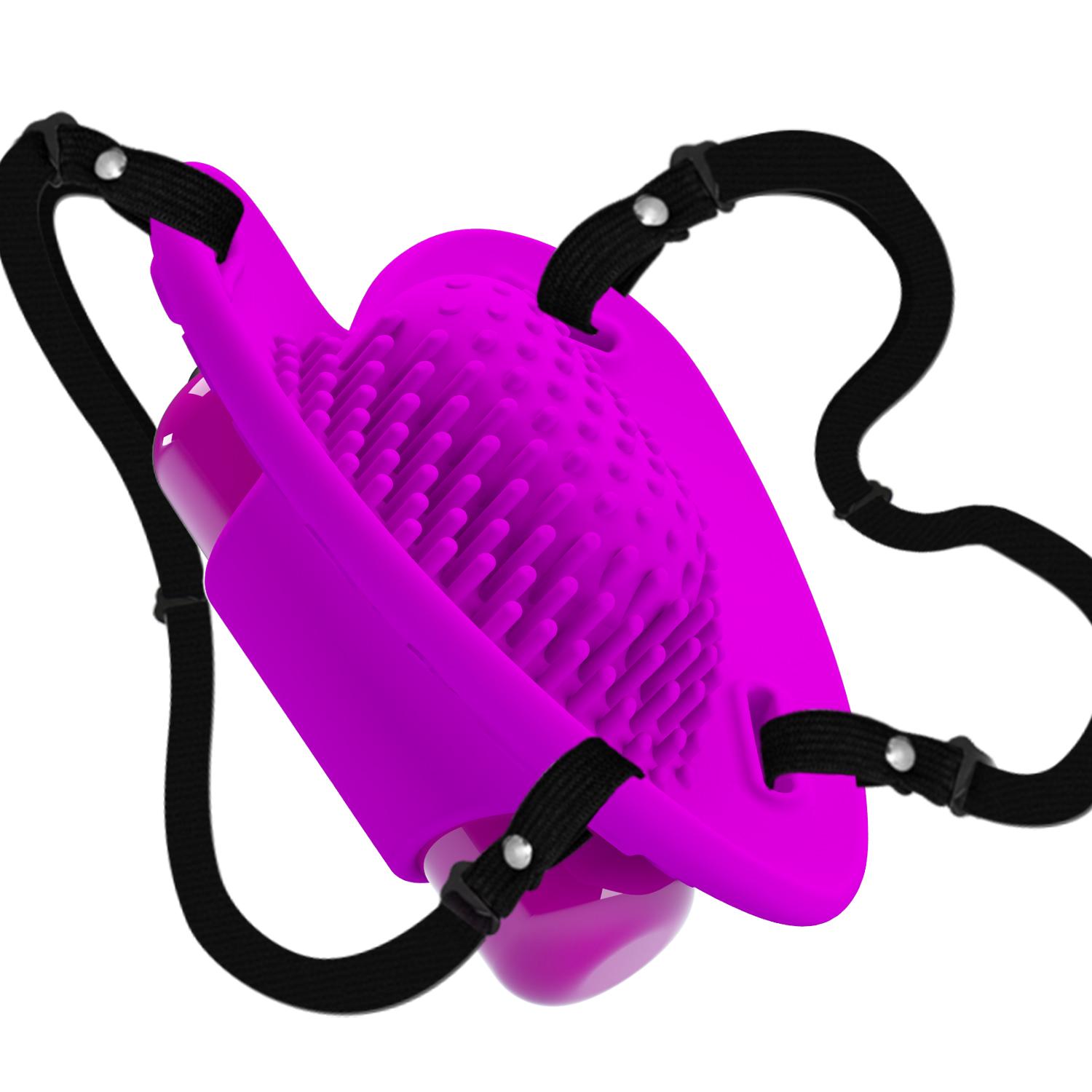 PRETTY LOVE - Heartbeat, Silicone strap on, 10 functions of vibration, 1AAA battery. 72*40