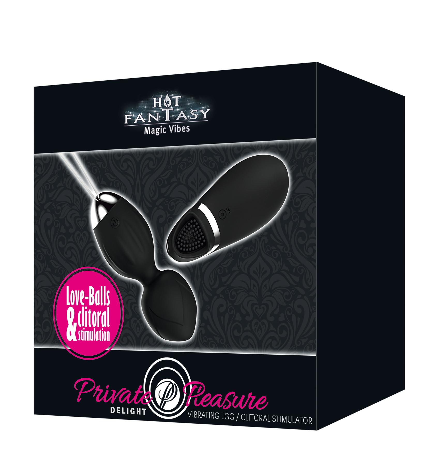 Hot Fantasy Private Pleasure Delight Vibrating Egg black