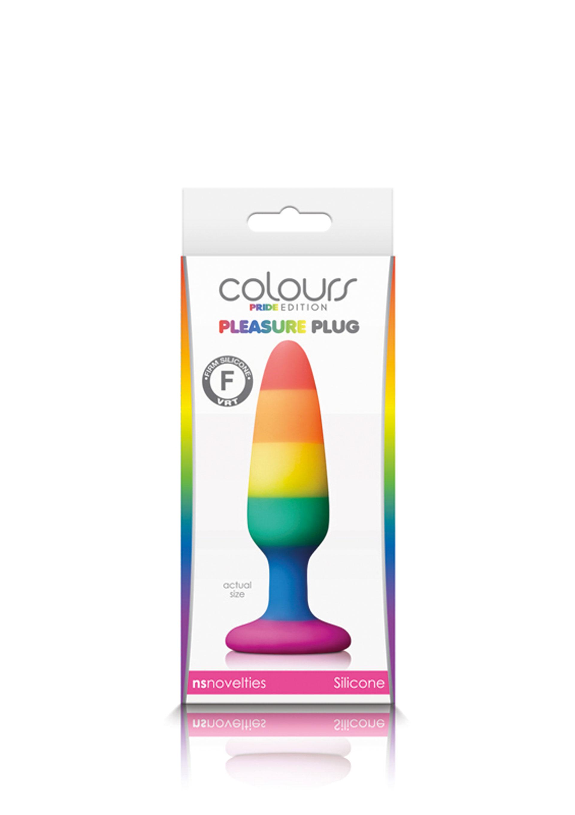 Pride Edition Pleasure Plug Rainbow Small, Multicolor