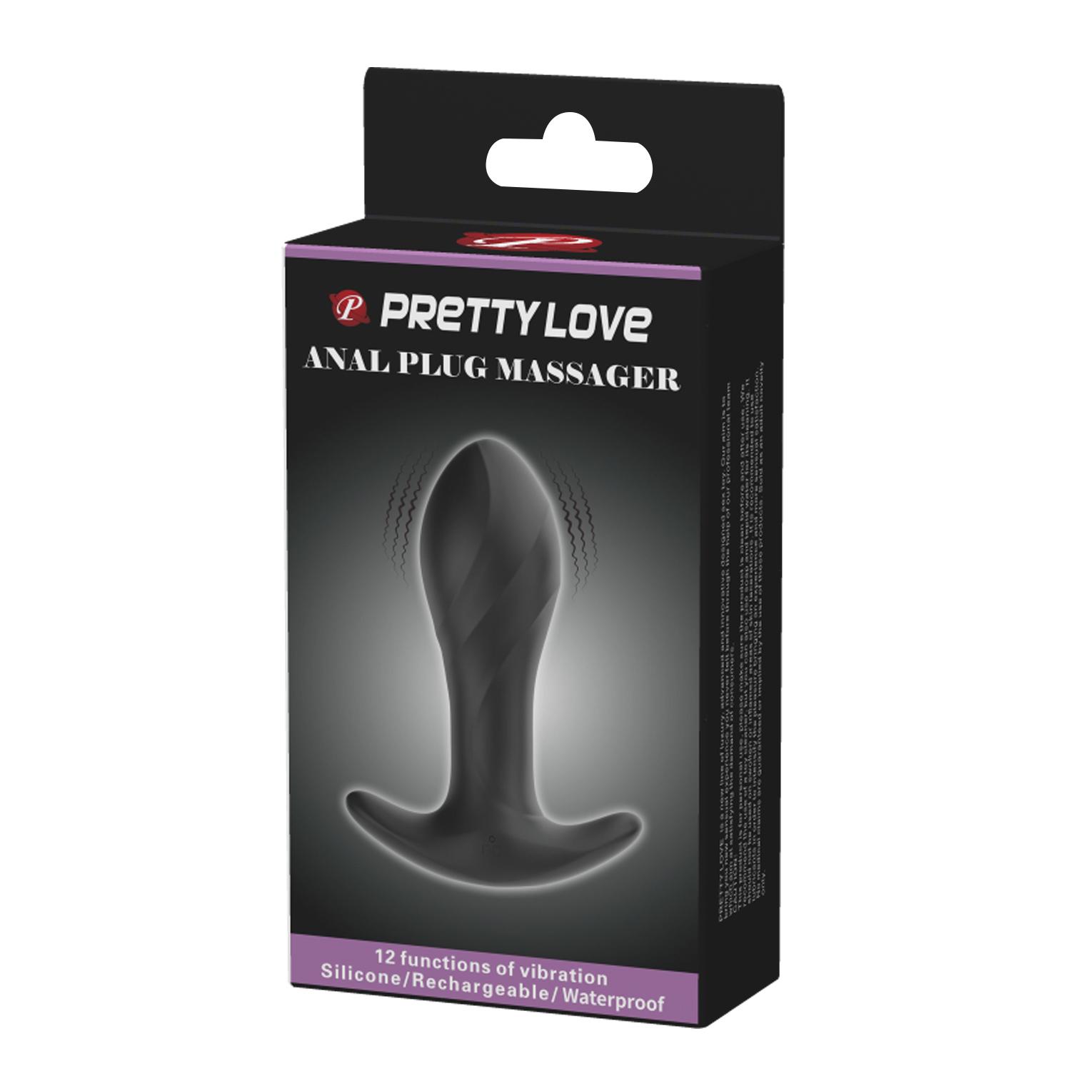 PRETTY LOVE - Morton Plug, 12 functions of vibration, 35-105, Black